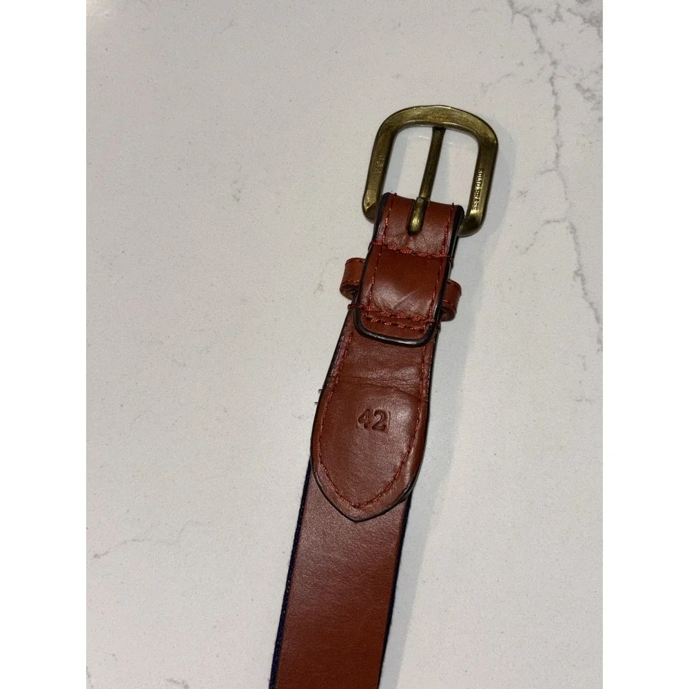 Smathers & Branson Crooked Stick Golf Needlepoint Belt Size 42 EUC